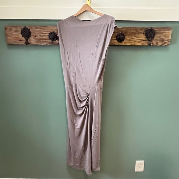 Reiss Dresses & Skirts - NWT REISS Taupe Mocha Drape Front Midi‎ Knit Dress Size S